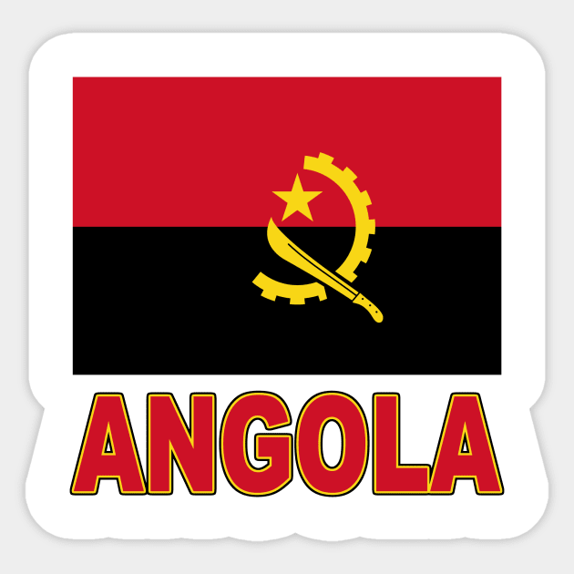 The Pride of Angola - Angolan National Flag Design Sticker by Naves